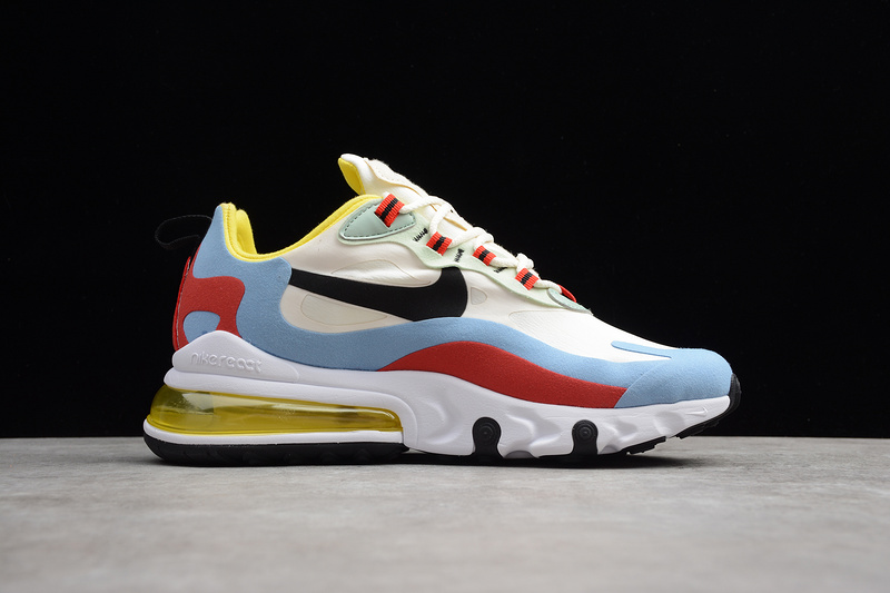 Air Max 270 React Bauhaus White/Black/Light Blue/Red/Yellow 11