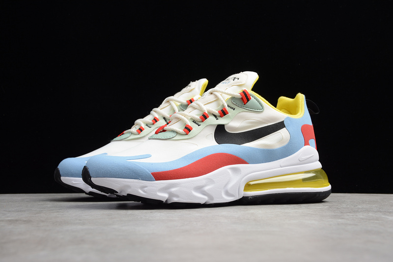 Air Max 270 React Bauhaus White/Black/Light Blue/Red/Yellow 17