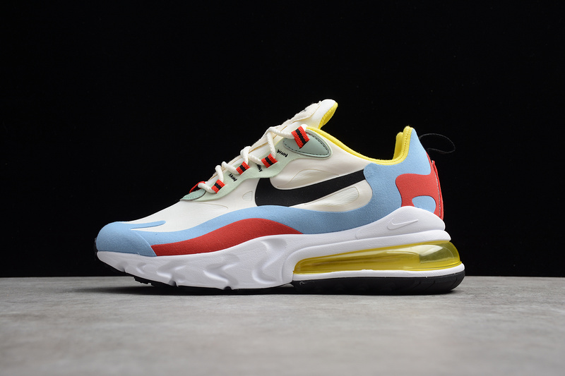 Air Max 270 React Bauhaus White/Black/Light Blue/Red/Yellow 19