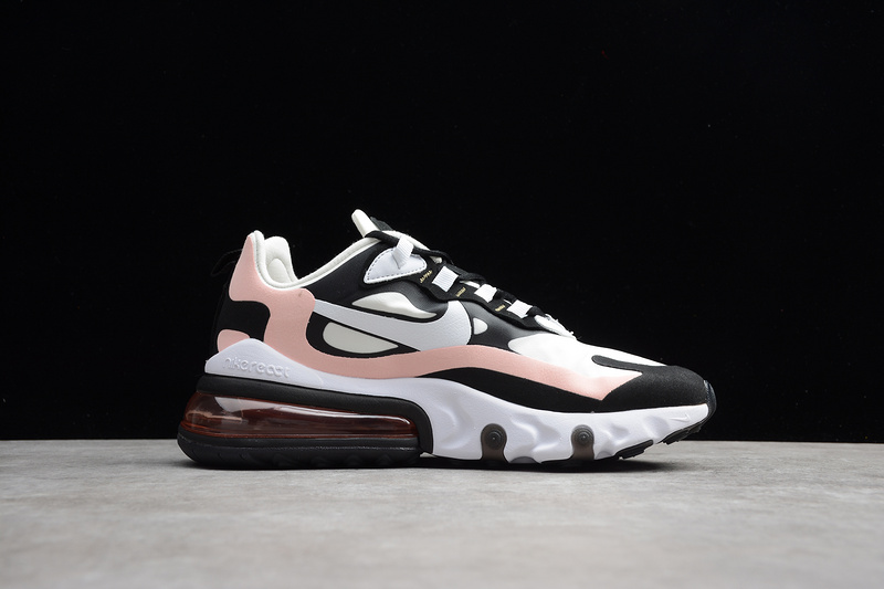 Gz Air Max 270 React Black/White-Bleached Coral-Metallic Gold 17