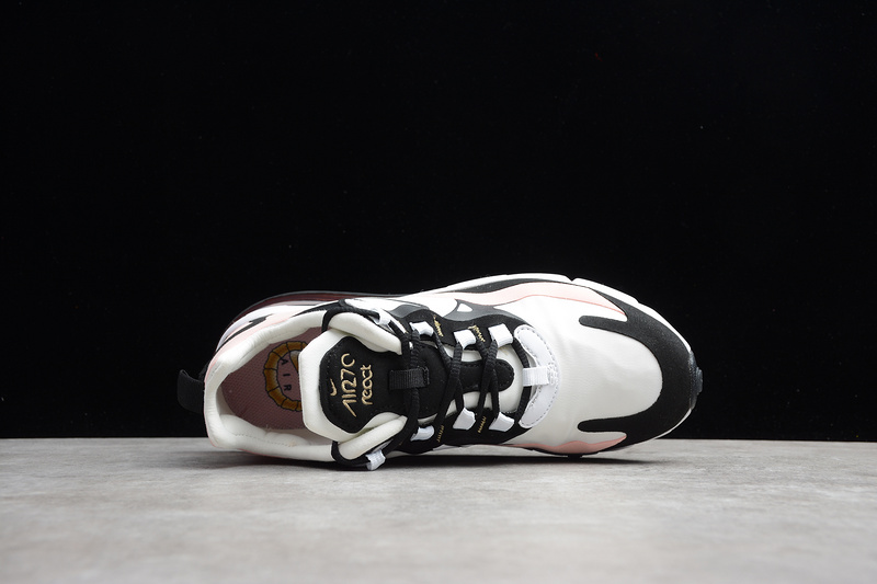 Gz Air Max 270 React Black/White-Bleached Coral-Metallic Gold 31