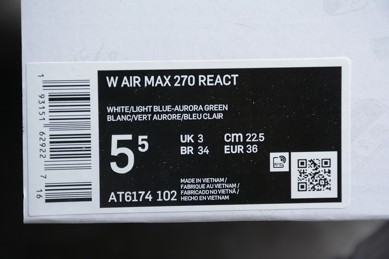 Gz Air Max 270 React Gradient Shift White/Blue-Purple 35