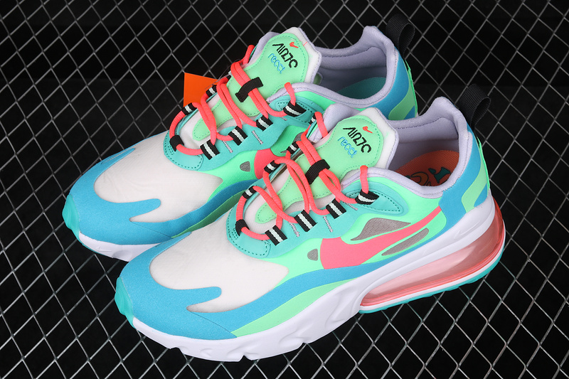 Air Max 270 React Bauhaus Electro Green/Crimson-Blue Lagoon 7