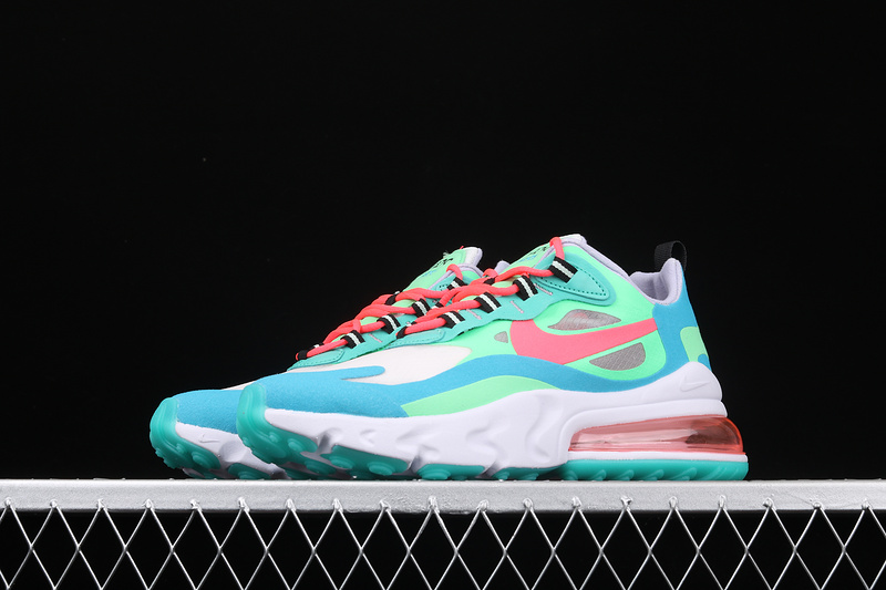 Air Max 270 React Bauhaus Electro Green/Crimson-Blue Lagoon 31