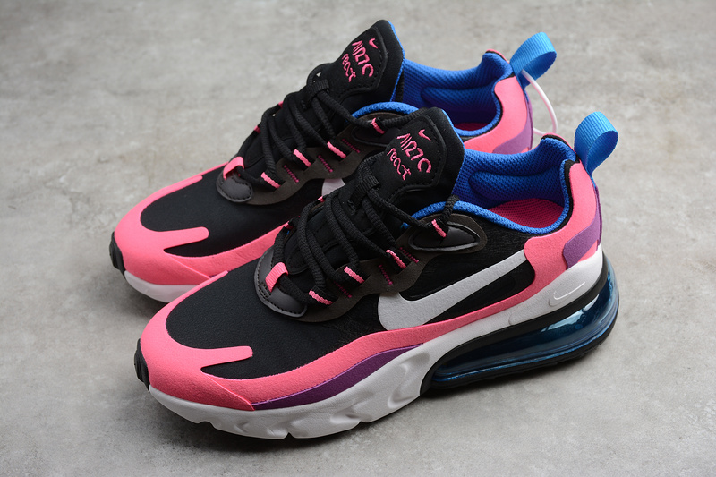 Air Max 270 React Black/White-Hyper Pink-Vivid Purple 29