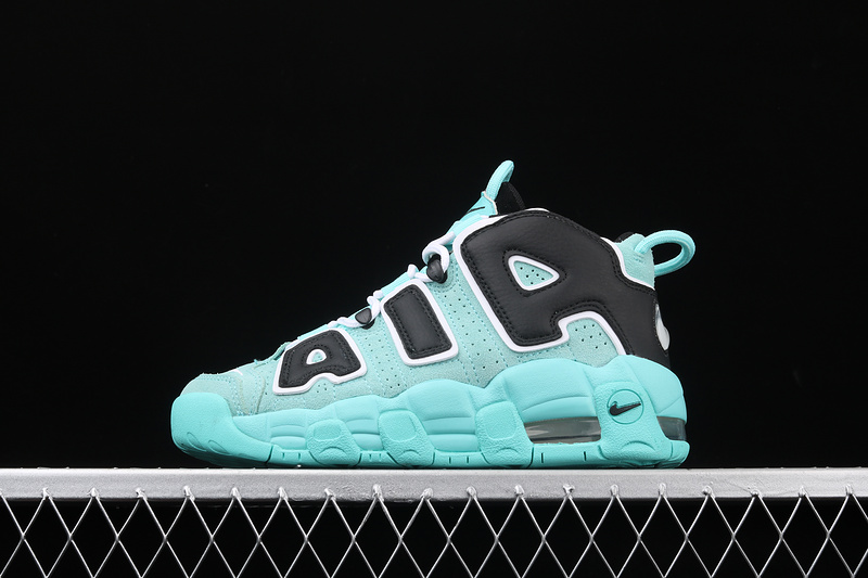 Air More Uptempo Light Aqua/Black-White 3