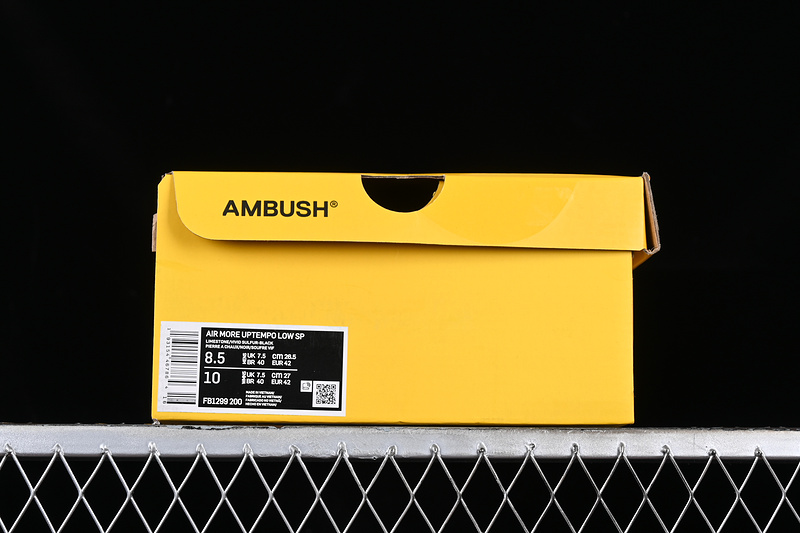 Ambush Air More Uptempo Low Black/Yellow/Brown 5