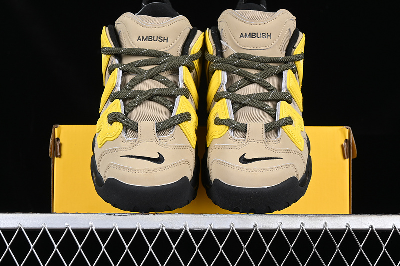 Ambush Air More Uptempo Low Black/Yellow/Brown 19