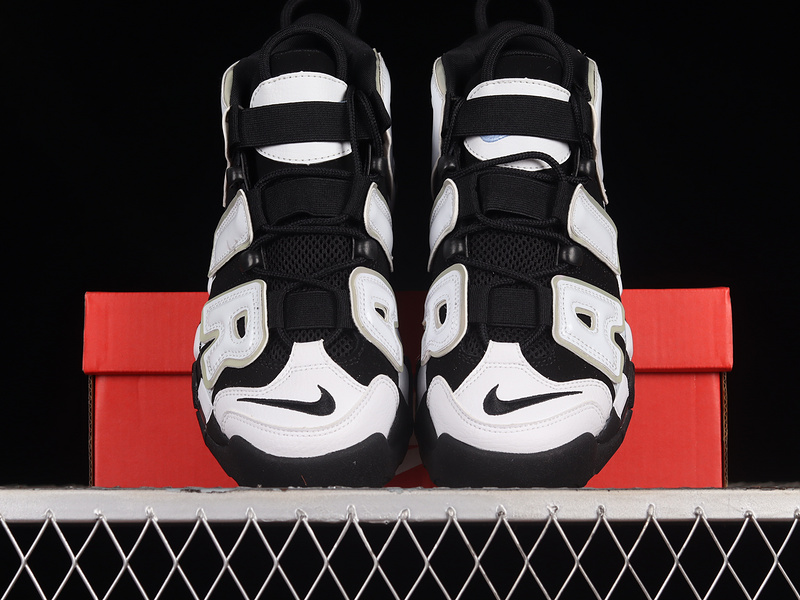 Air More Uptempo Gs Black/White/Multi-Color/Cobalt Bliss 25