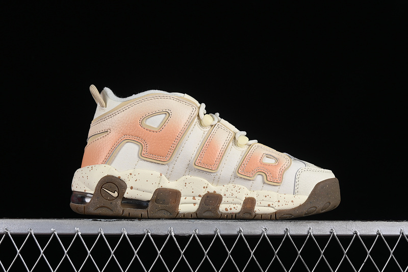 Air More Uptempo 96 Qs Gs Coconut Milk/Team Gold/Gum Dark Brown/Team Gold 9