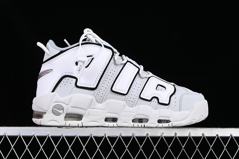 Air More Uptempo 96 Qs White/Black/Grey 25