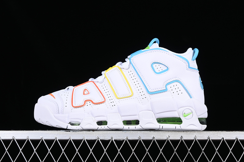 Air More Uptempo 96 Qs White/Blue/Green/Orange/Gold 3