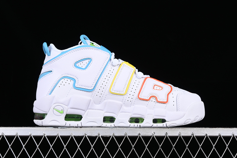 Air More Uptempo 96 Qs White/Blue/Green/Orange/Gold 23