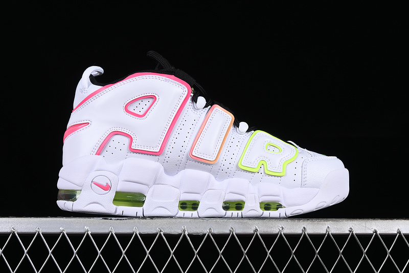 Air More Uptempo 96 Qs White/Pink/Green/Orange 11