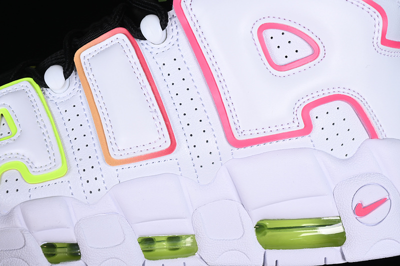 Air More Uptempo 96 Qs White/Pink/Green/Orange 13