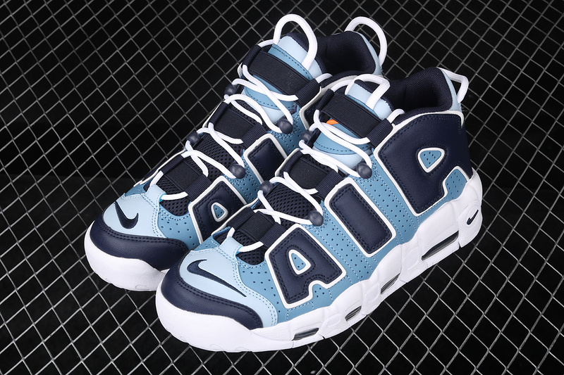 Air More Uptempo Denim Aegean Storm/Blackened Blue/Orange 5