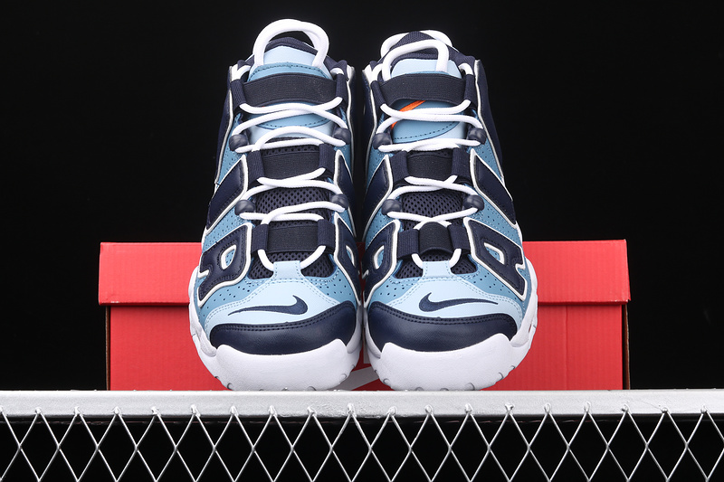 Air More Uptempo Denim Aegean Storm/Blackened Blue/Orange 11