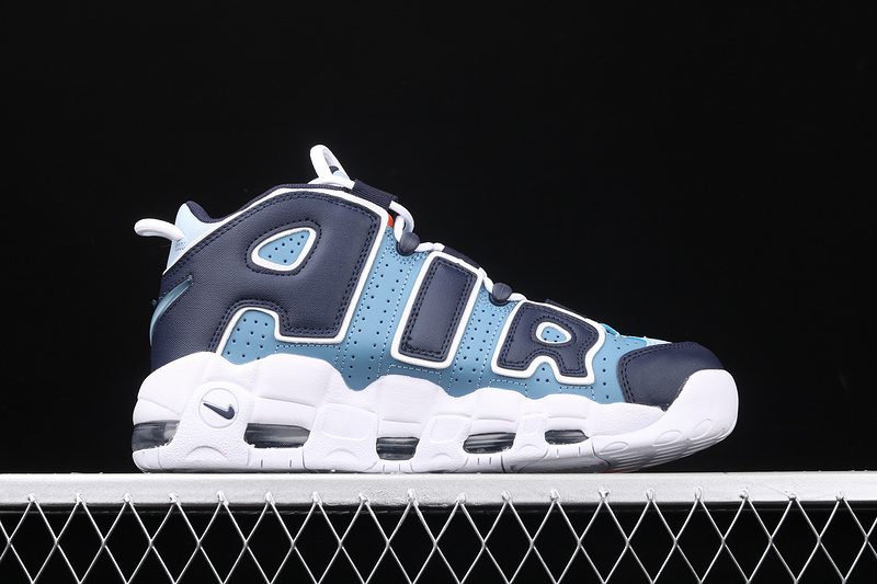 Air More Uptempo Denim Aegean Storm/Blackened Blue/Orange 13