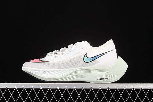 Zoomx Vaporfly Next% White/Blue/Pink 5