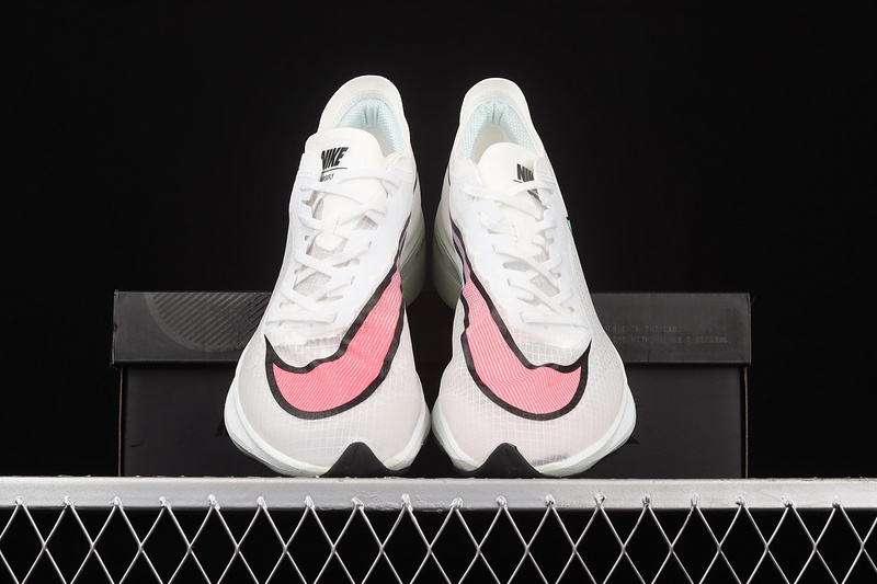 Zoomx Vaporfly Next% White/Blue/Pink 19