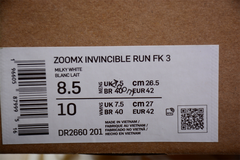 Zoom X Invincible Run Fk 3 White/Yellow/Orange 19