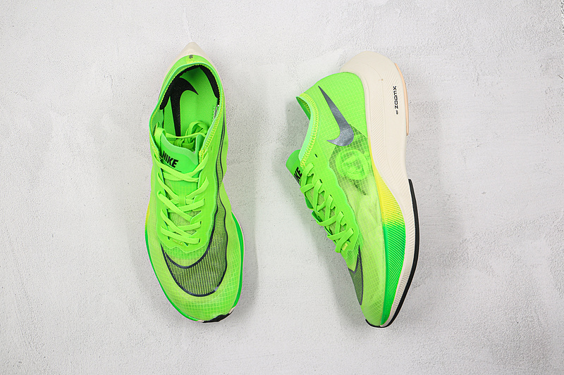 Air Zoomx Vaporfly Next% Electric Green/Black/Guava Ice 11