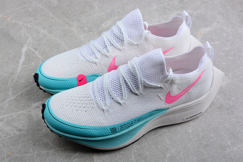 Zoomx Vaporfly Next% White/Light Blue/Pink 27