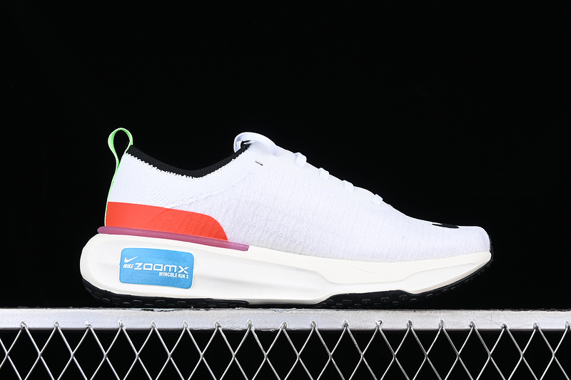 Zoom Invincible Run Fk 3 White/Black/Orange/Green 19