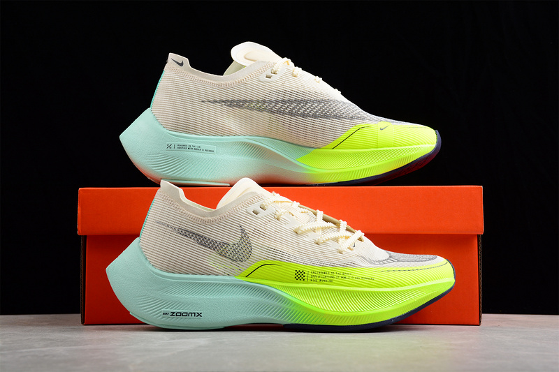 Zoomx Vaporfly Next% 2 Coconut Milk/Green/Blue 23