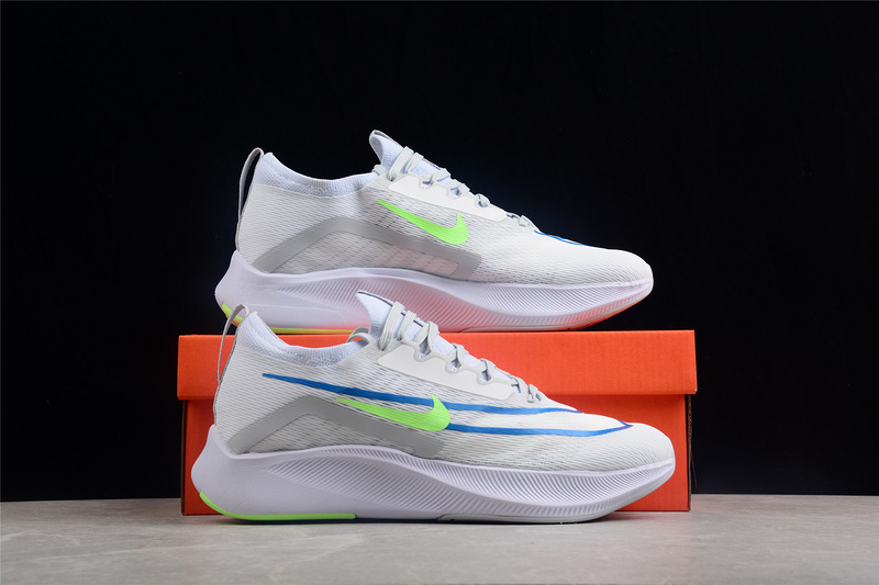 Zoom Fly 4 Summit White/Pure Platinum/Imperial Blue/Lime Glow 33