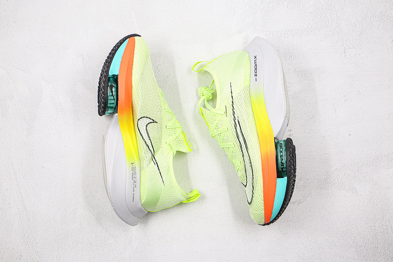 Air Zoom Alphafly Next% Fluorescent Green/White/Orange 3