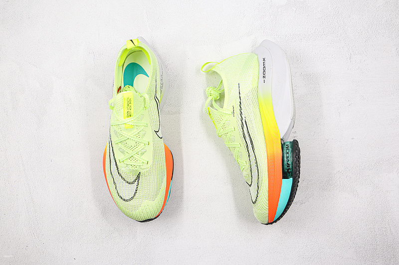 Air Zoom Alphafly Next% Fluorescent Green/White/Orange 17