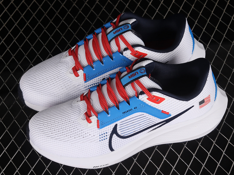 Air Zoom Pegasus 40 White/Blue/Black/Red 11