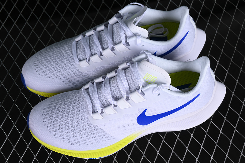 Air Zoom Pegasus 37 White/Blue/Yellow/Grey 3