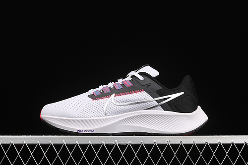 Air Zoom Pegasus 38 White/Black/Flash Crimson/Metallic Silver 3