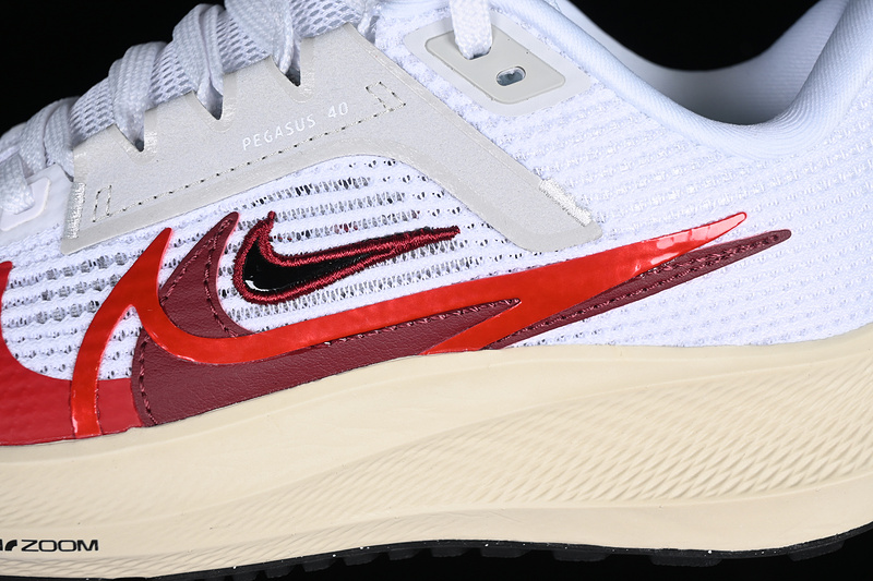 Air Zoom Pegasus 40 White/Grey/Black/Red 13