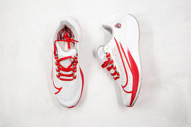 Air Zoom Pegasus 37 Ohio State White/Pure Platinum/Pewter Grey/University Red 15