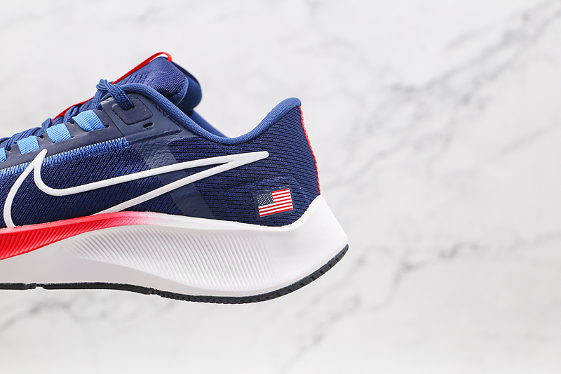 Air Zoom Pegasus 38 Navy Blue/White/Red 3