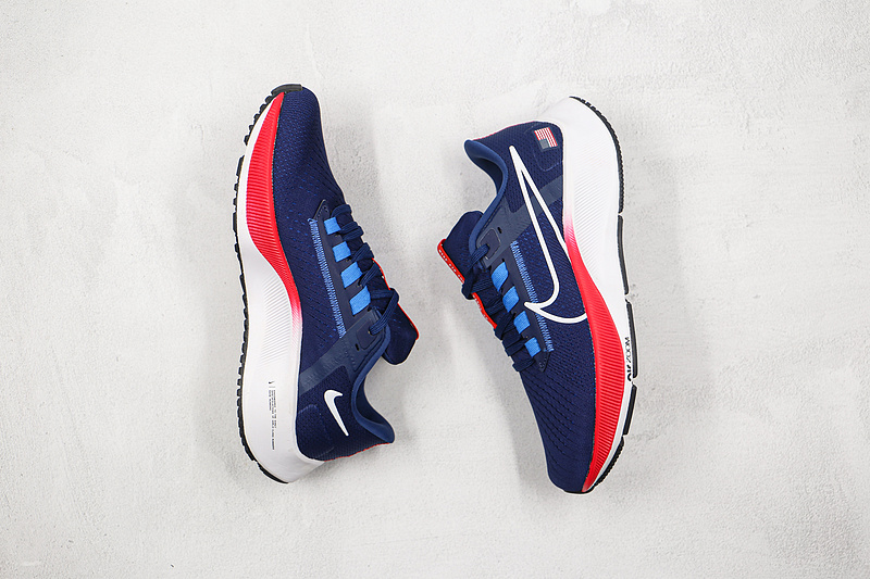 Air Zoom Pegasus 38 Navy Blue/White/Red 7