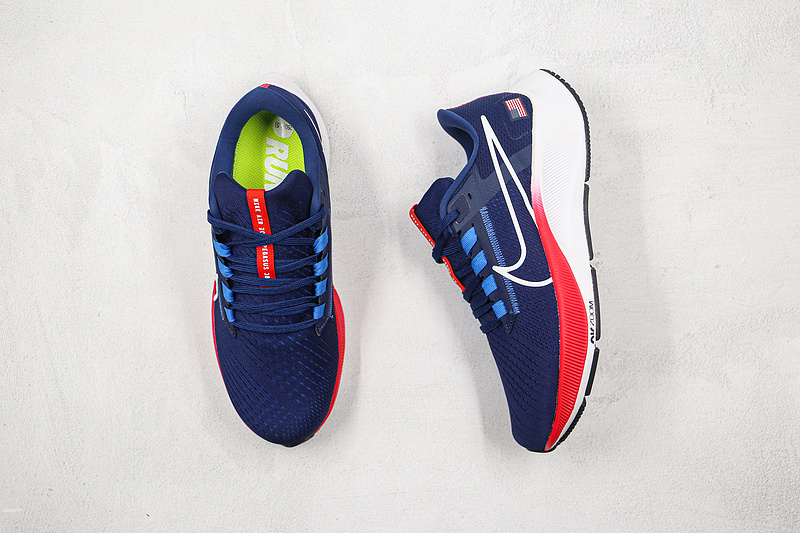 Air Zoom Pegasus 38 Navy Blue/White/Red 19