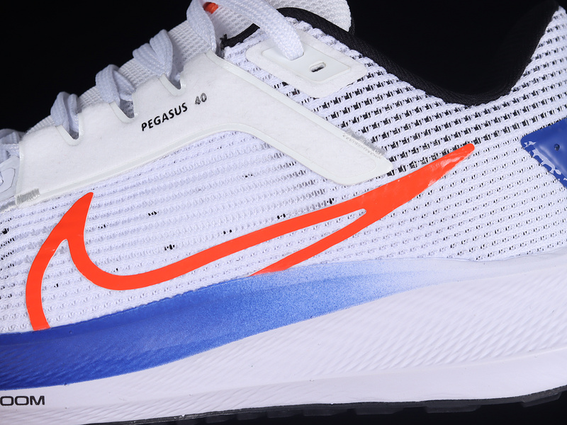 Air Zoom Pegasus 40 White/Blue/Orange 25