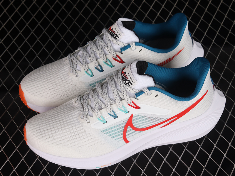 Air Zoom Pegasus 39 White/White/Washed Teal/University Red 7