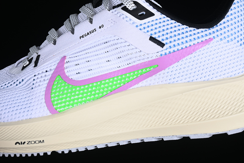 Air Zoom Pegasus 40 White/Pink/Green/Black 9