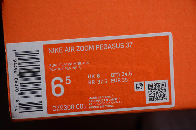 Air Zoom Pegasus 37 Pure Platinum/Laser Crimson-Psychic Blue-Black 19