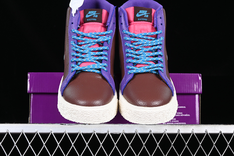 Sb Zoom Blazer Mid White/Purple/Blue/Brown 5