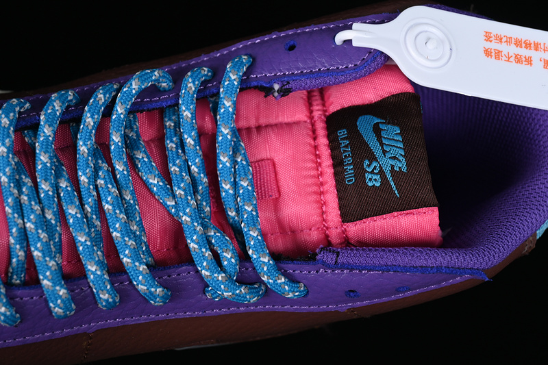 Sb Zoom Blazer Mid White/Purple/Blue/Brown 21