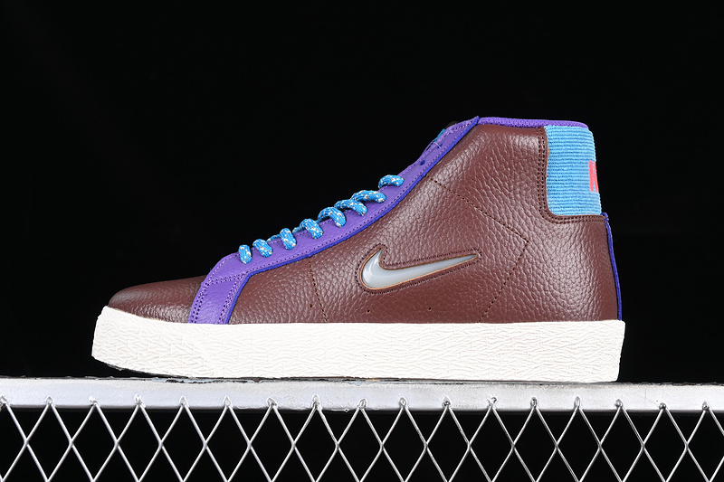 Sb Zoom Blazer Mid White/Purple/Blue/Brown 23