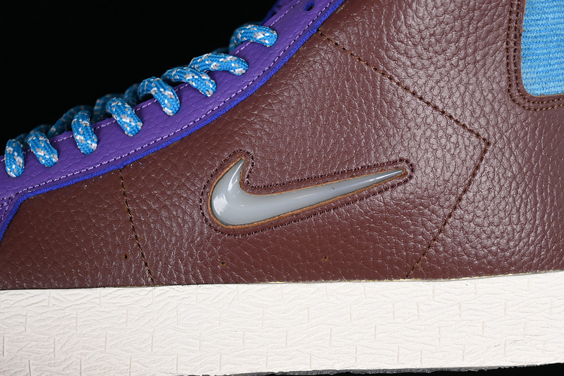 Sb Zoom Blazer Mid White/Purple/Blue/Brown 25