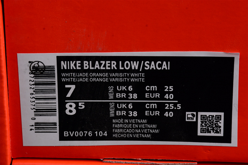 Sacai X Blazer Low White/Blue/Orange 19