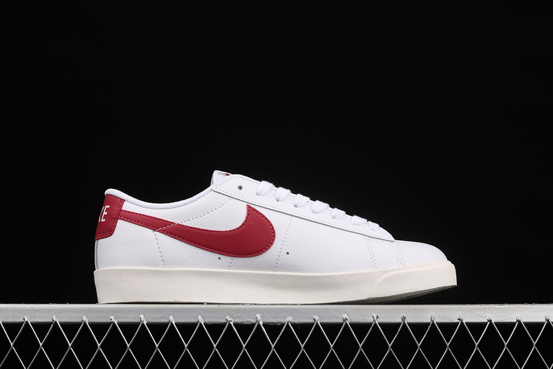 Blazer Low Leather White/White/University Red 23